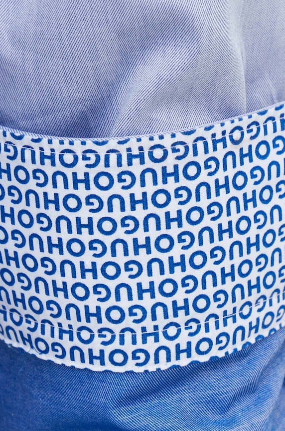 Bavlnená košeľa HUGO 50508303 modrá