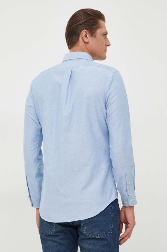 Ρούχα Βαμβακερό πουκάμισο Polo Ralph Lauren 710928917 μπλε