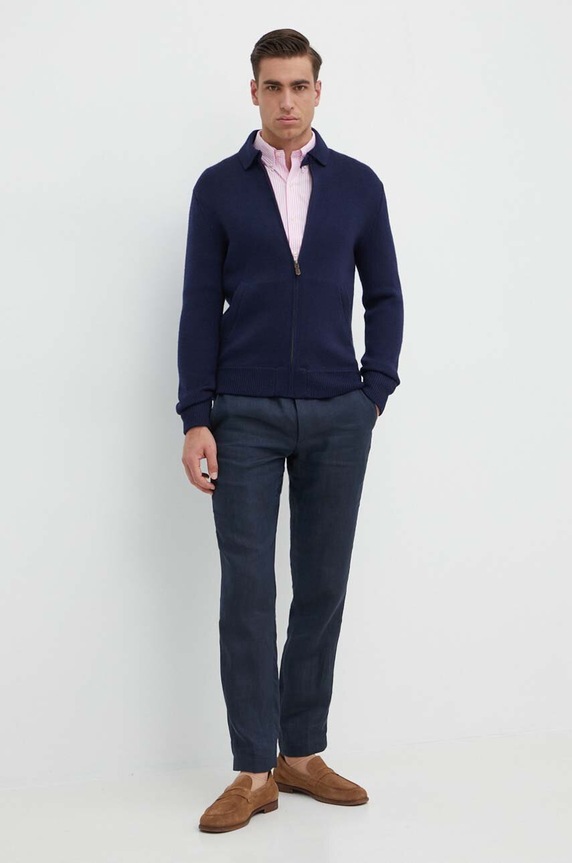 Odzież Polo Ralph Lauren koszula męska bawełniana z elastanem 710929344 różowy