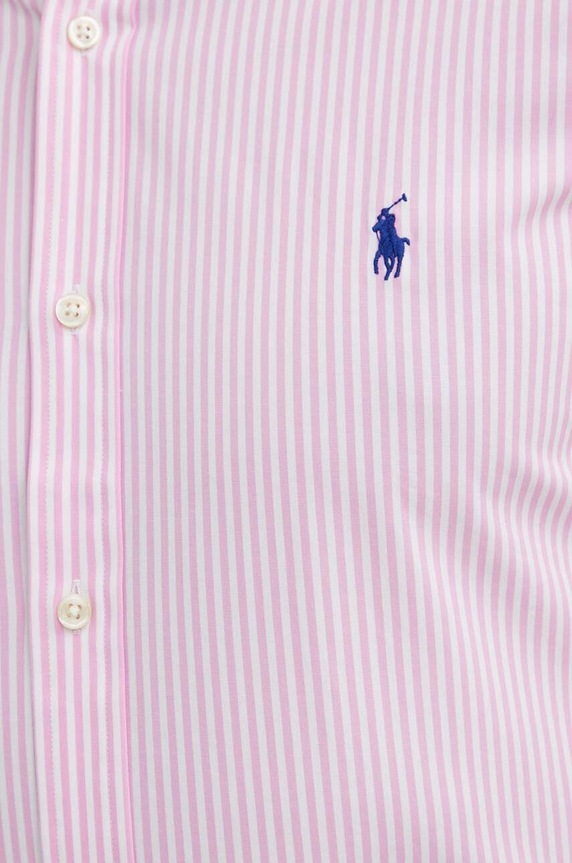 Polo Ralph Lauren koszula męska bawełniana z elastanem 710929344 różowy