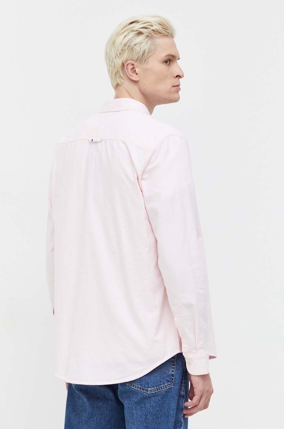 Odzież Tommy Jeans koszula bawełniana DM0DM18335 różowy