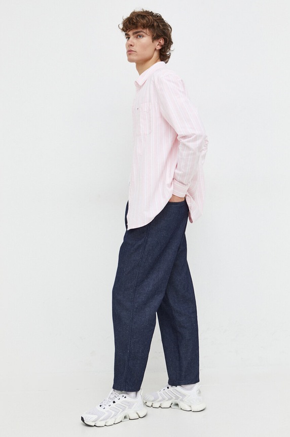 Tommy Jeans koszula bawełniana DM0DM18336 różowy SS24
