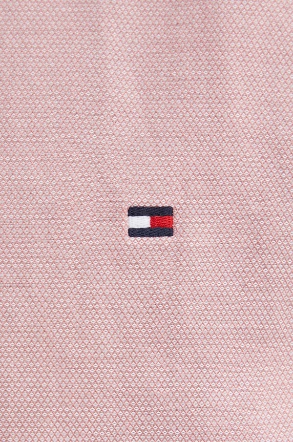 Bavlněná košile Tommy Hilfiger MW0MW33782 růžová SS24