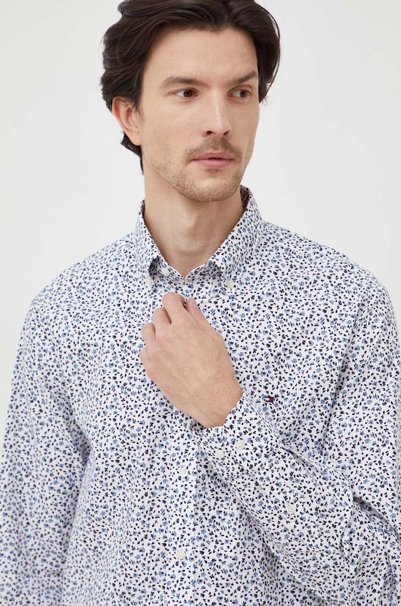 Košile Tommy Hilfiger regular modrá MW0MW33827