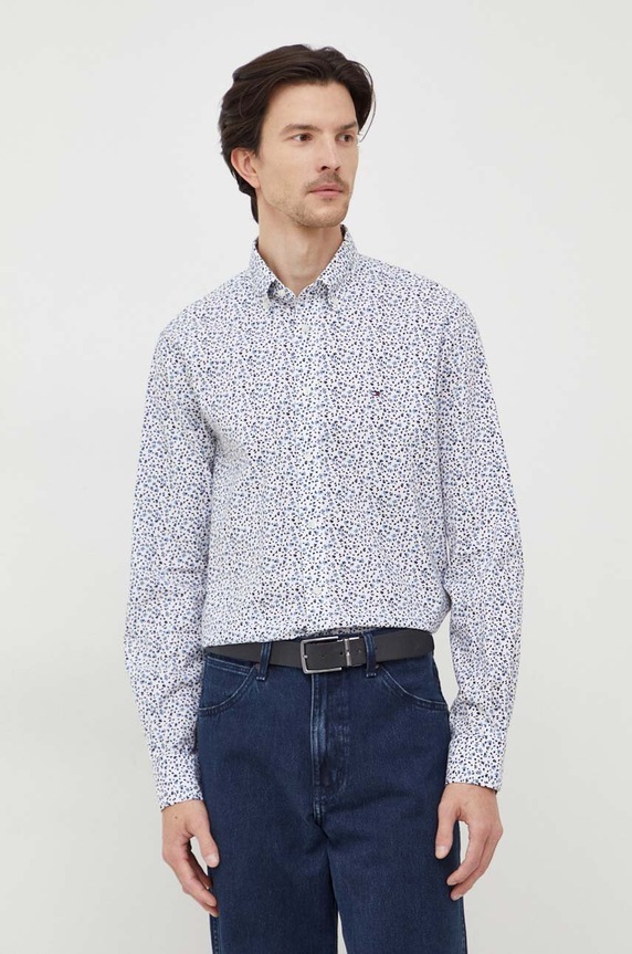 Košile Tommy Hilfiger modrá MW0MW33827