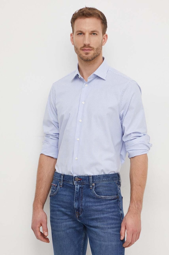 Košile Tommy Hilfiger regular modrá MW0MW33838