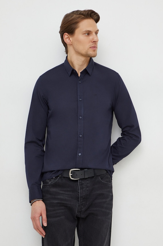 Košeľa Calvin Klein slim tmavomodrá K10K110856