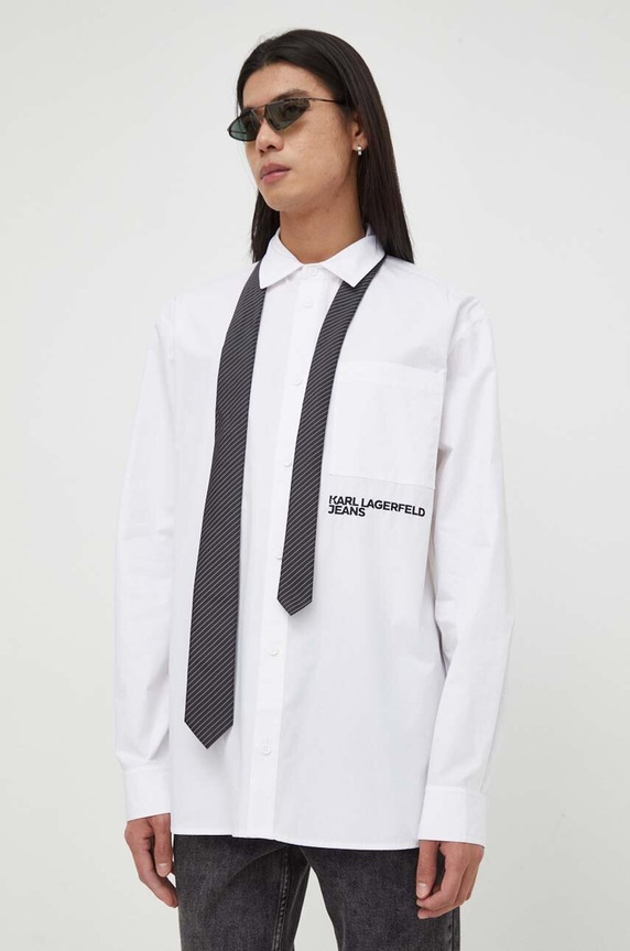 Karl Lagerfeld Jeans pamut ing 240D1601 fehér SS24