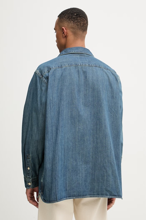 Îmbrăcăminte Levi's cămașă de damă din denim JACKSON WORKER 19573 albastru
