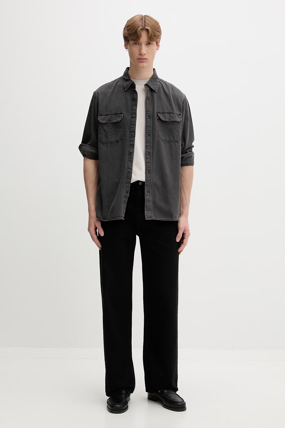 Levi's cămașă de damă din denim JACKSON WORKER 19573 gri AA00