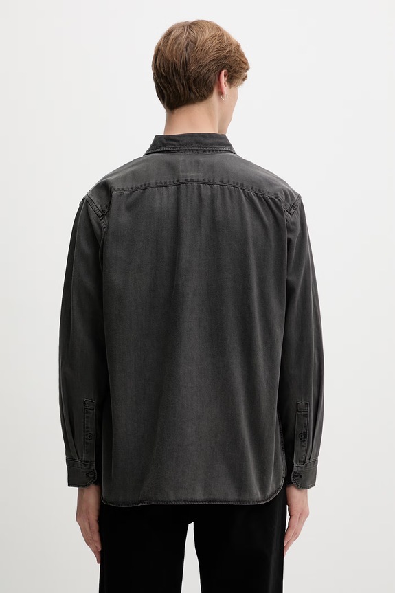 Îmbrăcăminte Levi's cămașă de damă din denim JACKSON WORKER 19573 gri
