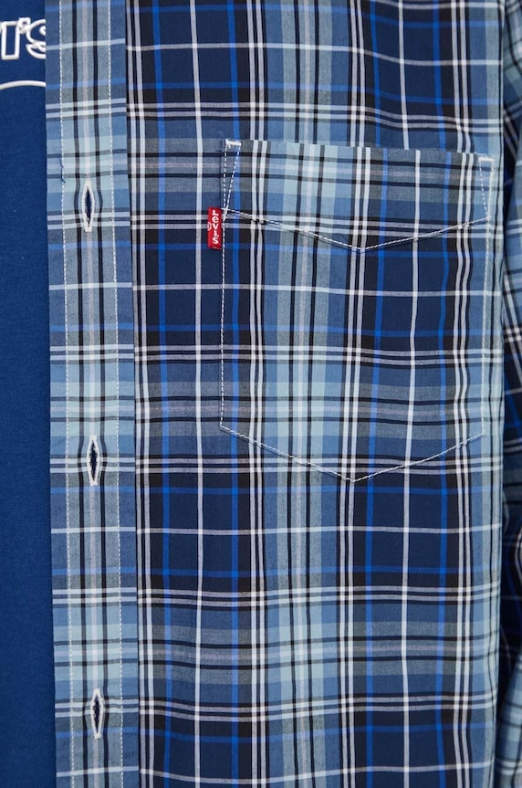 Bavlnená košeľa Levi's 85746 tmavomodrá SS26