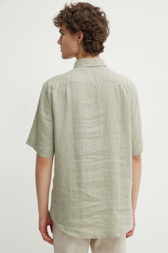 Ρούχα Πουκάμισο από λινό Tiger Of Sweden Spenser T69002017 πράσινο