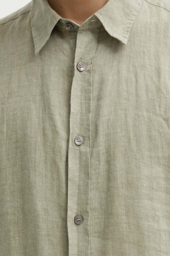 Πουκάμισο από λινό Tiger Of Sweden Spenser T69002017 πράσινο