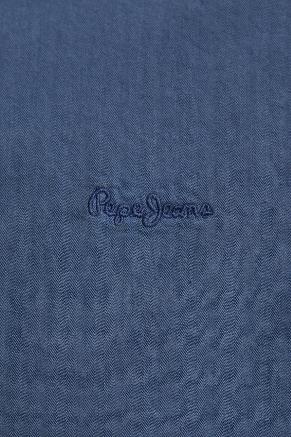 Pepe Jeans camasa din bumbac PM308274 albastru SS25