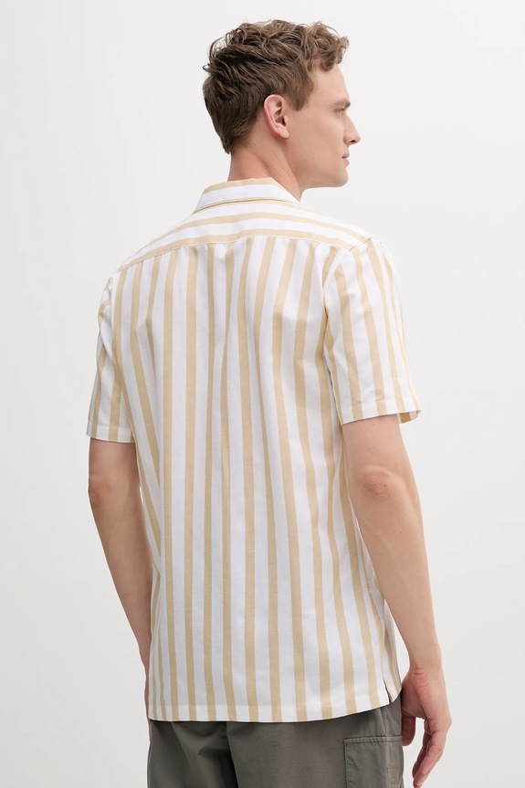 Oblačila Srajca s primesjo lanu Lindbergh 30.203321.SAND bež