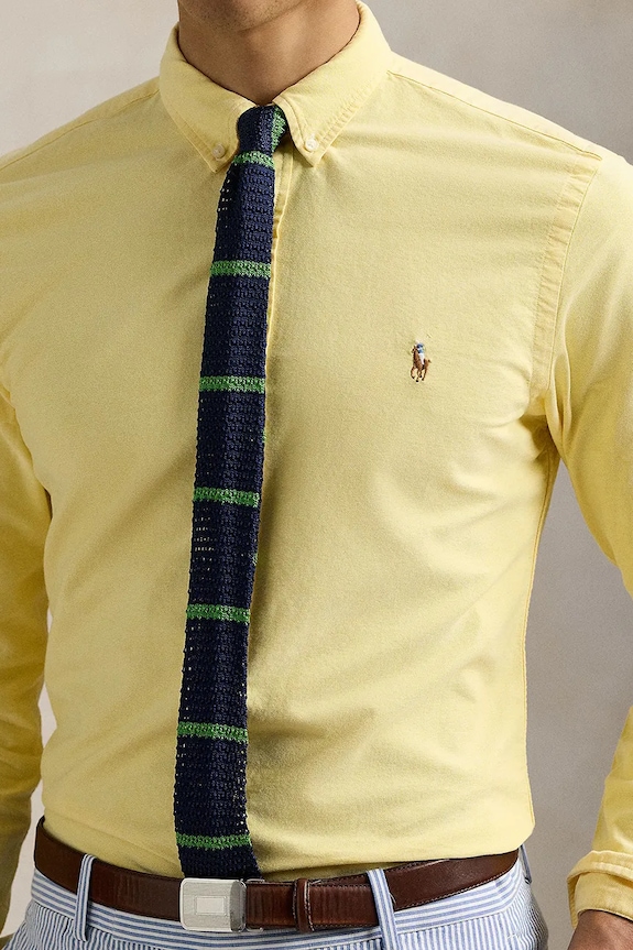 Odzież Polo Ralph Lauren koszula męska bawełniana 710805562 żółty