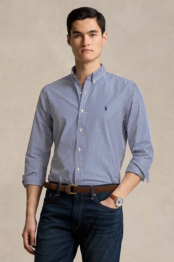 Košeľa Polo Ralph Lauren modrá 710928254