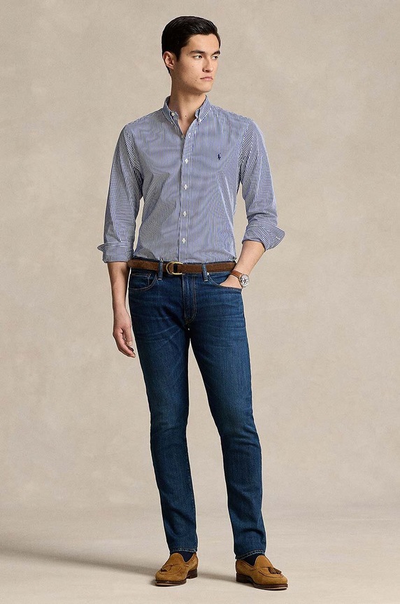 Košeľa Polo Ralph Lauren modrá 710928254