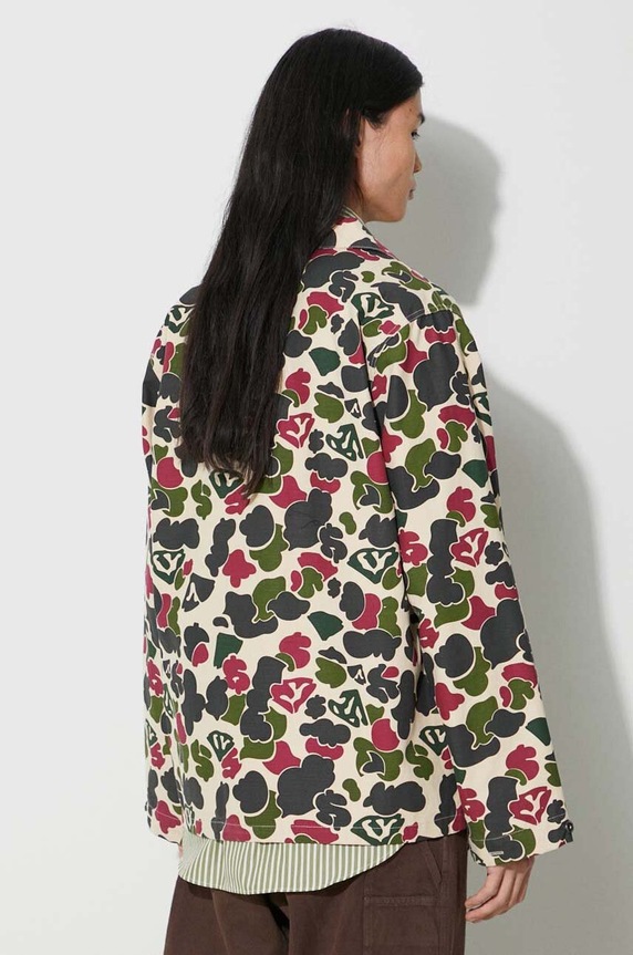 Oblečenie Bavlnená košeľa Billionaire Boys Club Duck Camo B23423 zelená