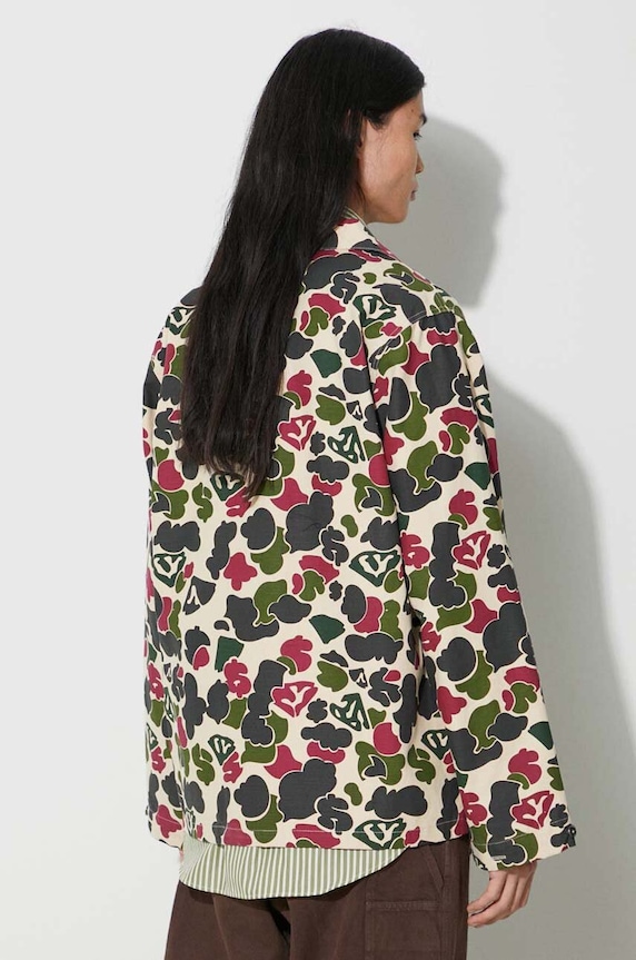 Oblečenie Bavlnená košeľa Billionaire Boys Club Duck Camo B23423 zelená