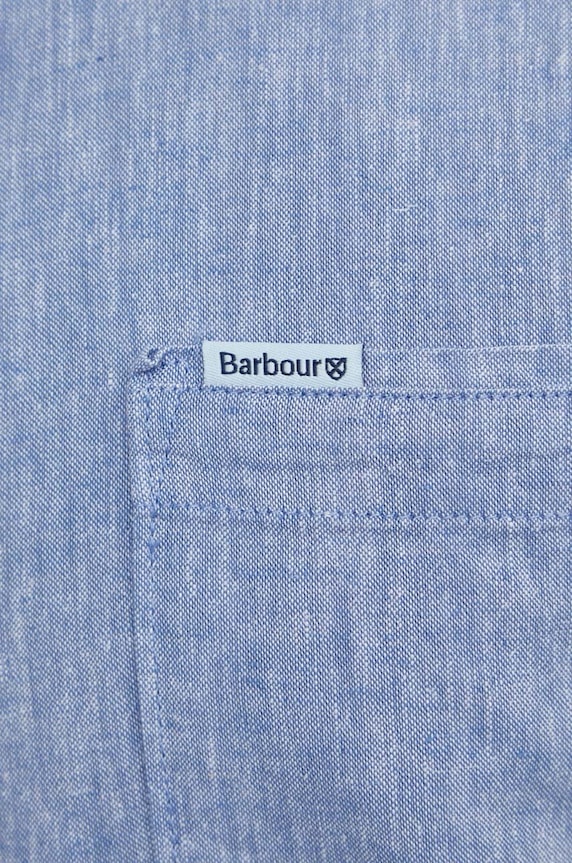 Barbour koszula lniana MSH5090 niebieski