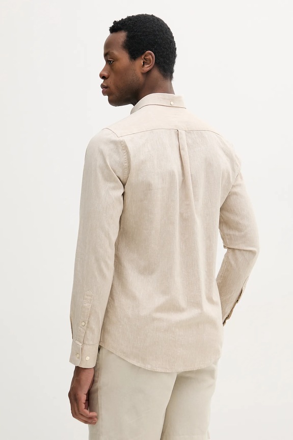 Oblečenie Ľanová košeľa Barbour MSH5090 béžová