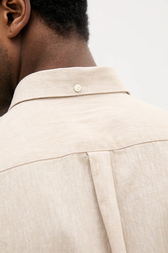 Ľanová košeľa Barbour MSH5090 béžová