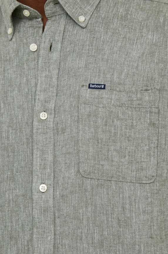 Ľanová košeľa Barbour MSH5090 zelená SS26