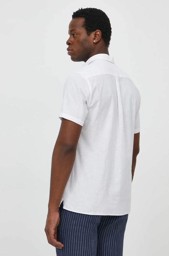 Oblečenie Barbour Shirt Dept - Summer košeľa s ľanom pánska MSH5093 biela