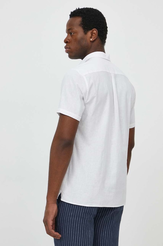 Oblečenie Barbour Shirt Dept - Summer košeľa s ľanom pánska MSH5093 biela