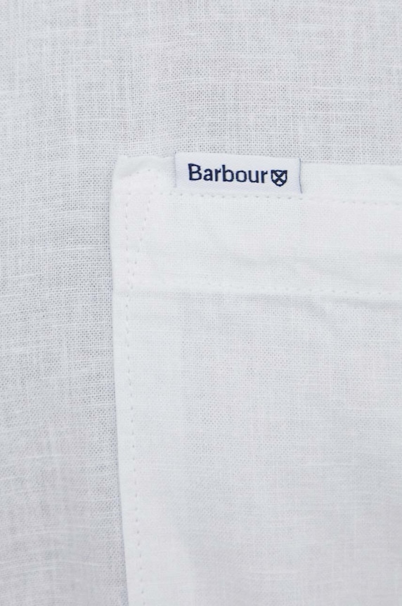 Barbour Shirt Dept - Summer košeľa s ľanom pánska MSH5093 biela