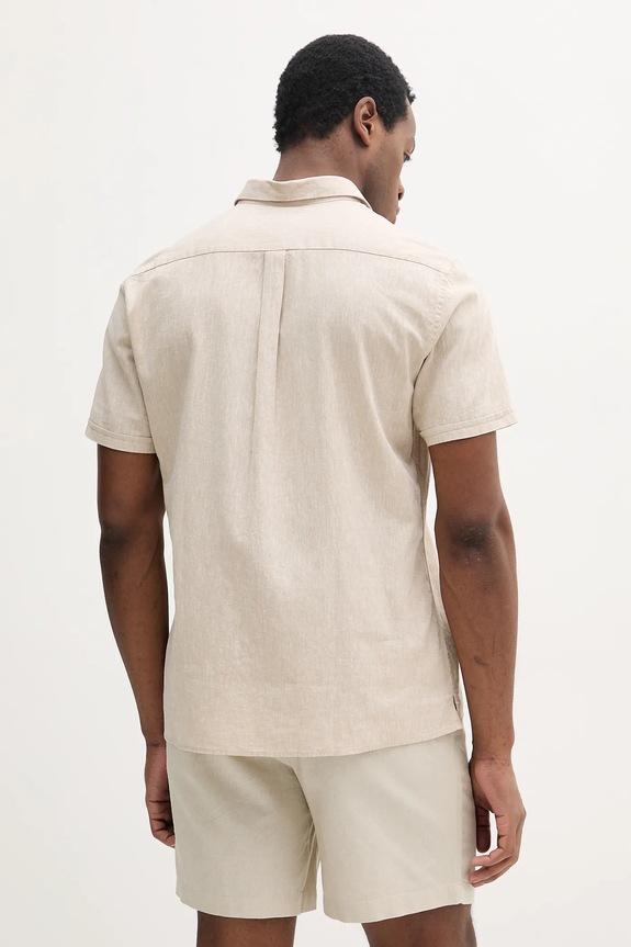 Oblečenie Barbour Shirt Dept - Summer košeľa s ľanom pánska MSH5093 béžová