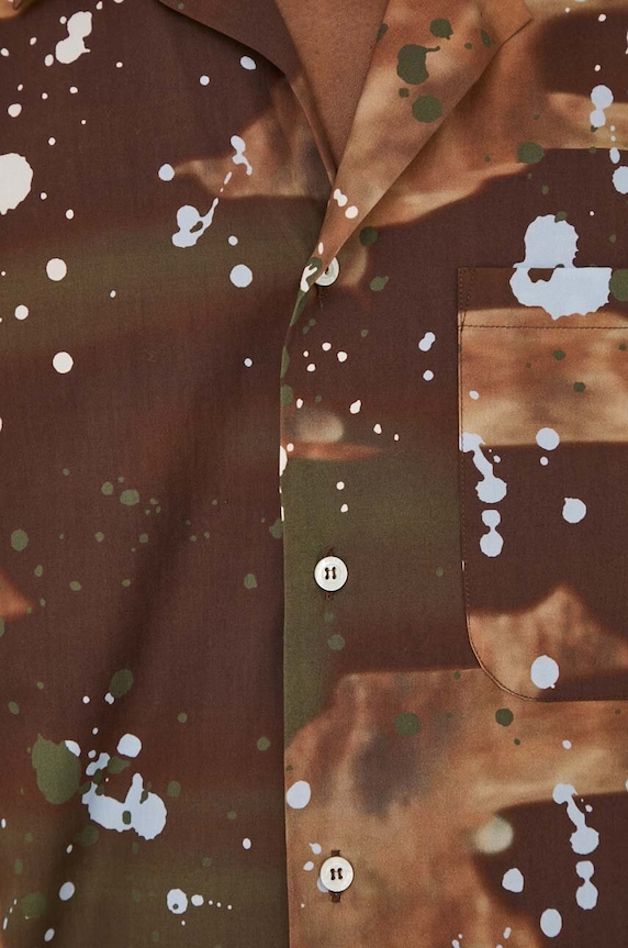 MSGM koszula bawełniana 3640ME08.247050 brązowy