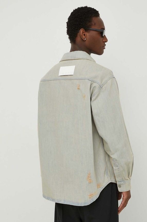 Odzież MSGM koszula jeansowa 3640ME231L.247098 niebieski