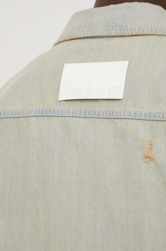MSGM koszula jeansowa 3640ME231L.247098 niebieski