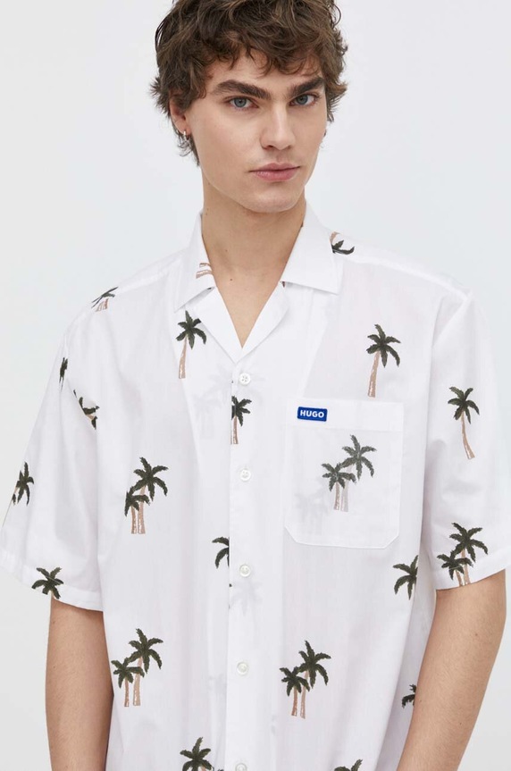 Hugo Blue pamut ing pamut fehér 50513867