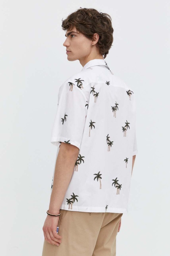 Ruházat Hugo Blue pamut ing 50513867 fehér