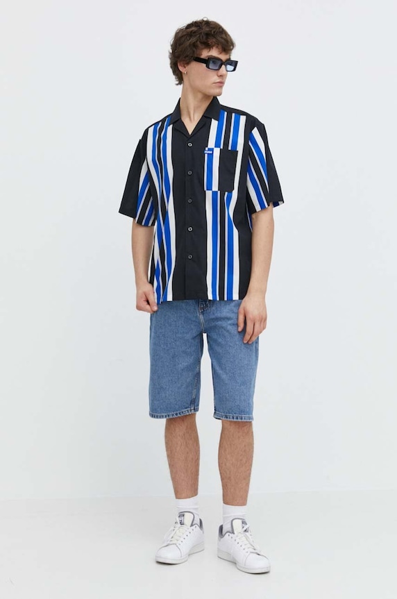 Bavlnená košeľa Hugo Blue 50513867 čierna SS24