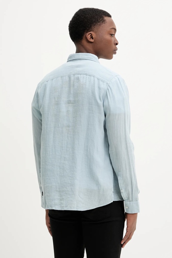 Abbigliamento HUGO camicia di lino 50514162 blu