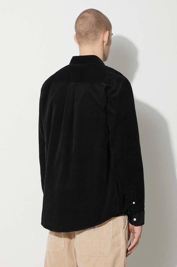 Ρούχα Πουκάμισο κοτλέ Carhartt WIP Longsleeve Madison Fine Cord Shirt I030580.K02XX μαύρο