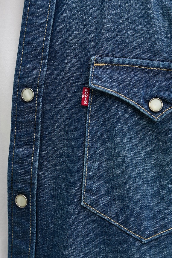 Βαμβακερό πουκάμισο Levi's 85744 σκούρο μπλε