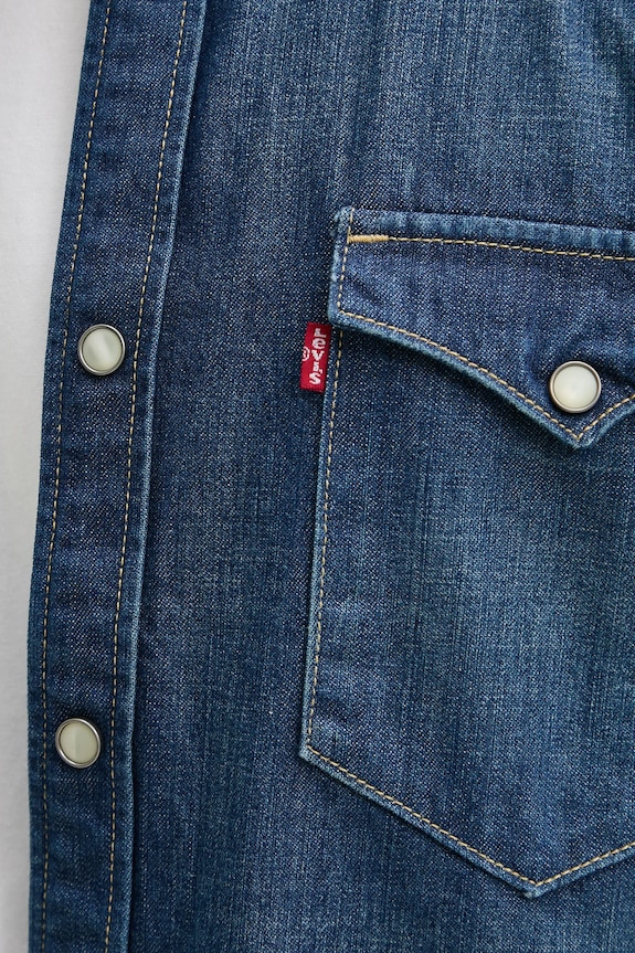 Βαμβακερό πουκάμισο Levi's 85744 σκούρο μπλε