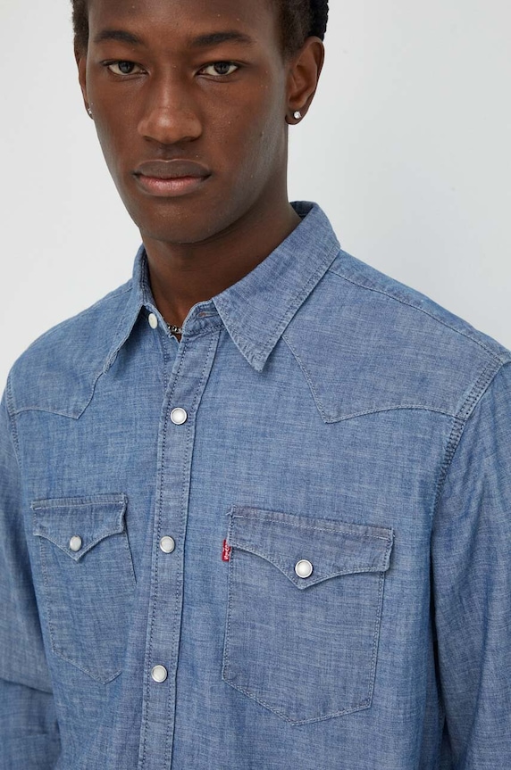 Oblečenie Bavlnená košeľa Levi's 85744 modrá