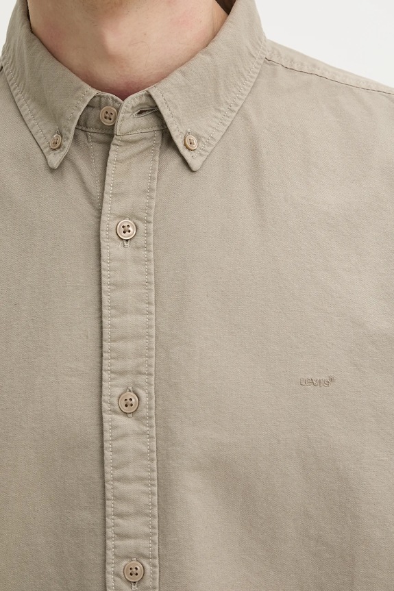 Pamučna košulja Levi's A7210 bež