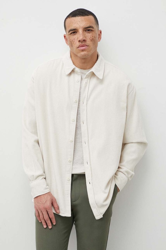 American Vintage kordbársony ing pamut bézs MPADO06AE24