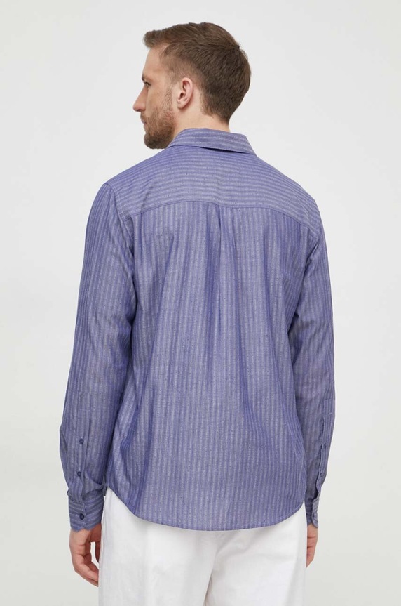 Sisley koszula granatowy 58MNSQ03D