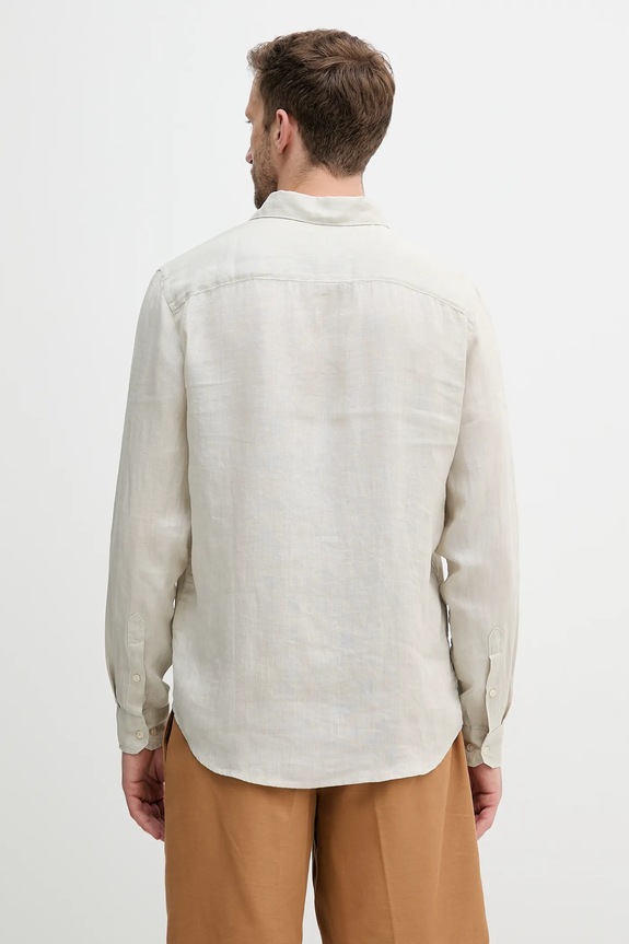 Oblačila Lanena srajca Sisley 5BKUSQ029 bež