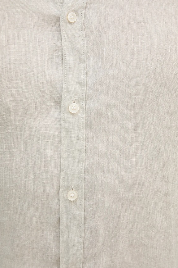 Lanena srajca Sisley 5BKUSQ029 bež