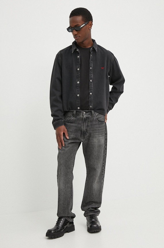 Diesel cămașă jeans D-SIMPLY CAMICIA A03534.068KE negru AA00